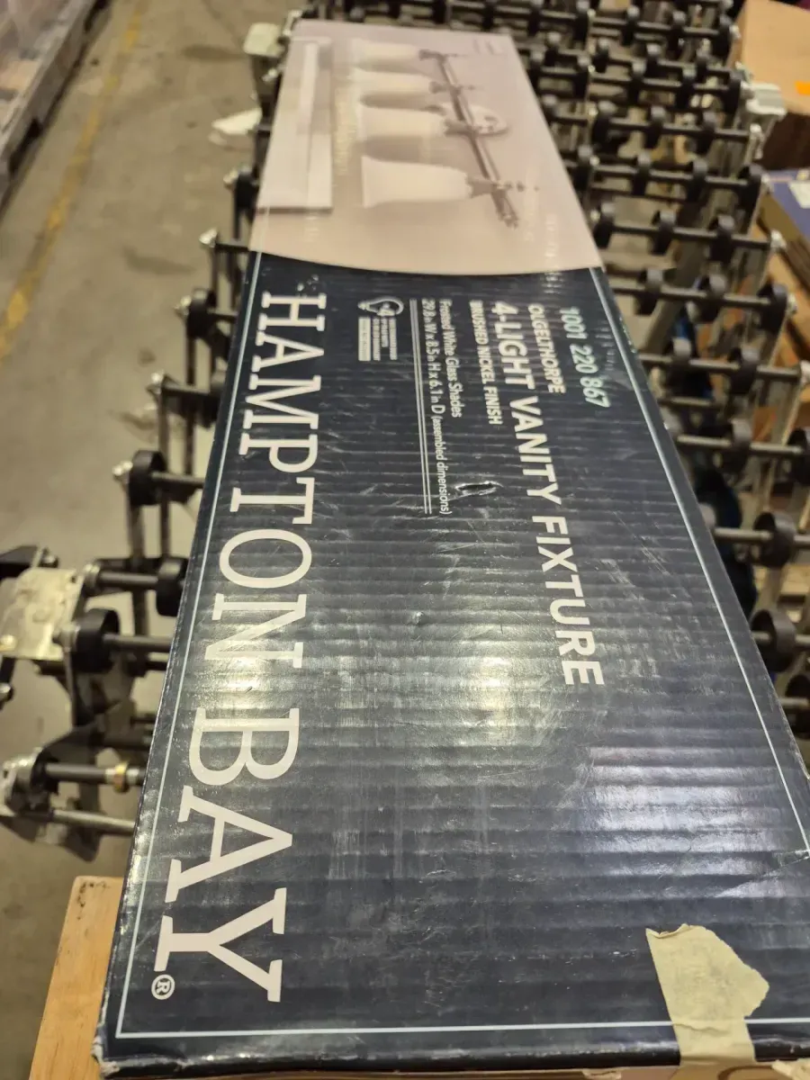 Olgelthorpe 29.8 in. 4-Light Brushed Nickel Bathroom Vanity Light Fixture with Bell Shaped Frosted Glass Shades - image 2