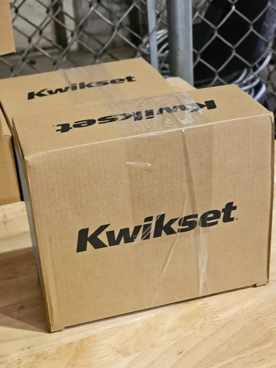 Breton Square Satin Nickel Keyed Entry Door Handle Featuring SmartKey Technology and Microban - image 5