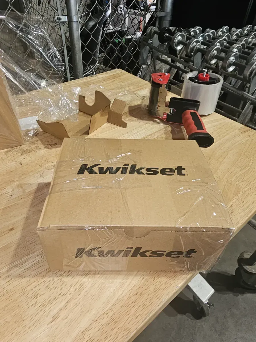 Breton Square Satin Nickel Keyed Entry Door Handle Featuring SmartKey Technology and Microban - image 2