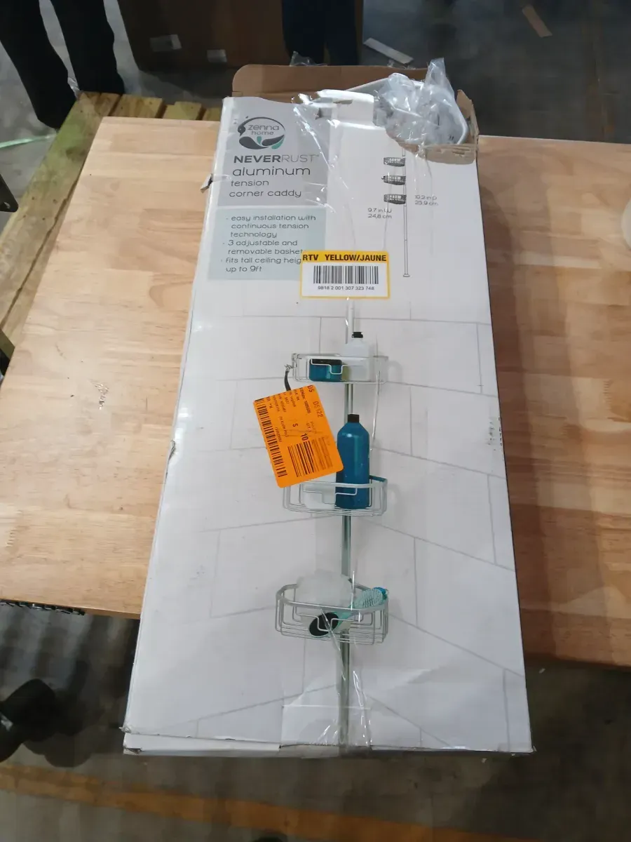 Tension Pole Corner Rust Resistant Shower Caddy in Satin Chrome - image 2