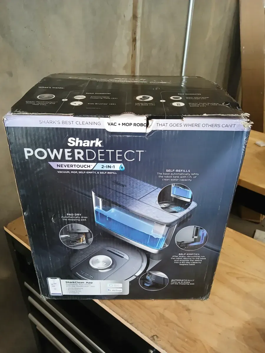 PowerDetect NeverTouch 13in Robotic Vacuum and Mop with Smart Navigation Path, Bagless, HEPA, Multisurface in Gray - image 4