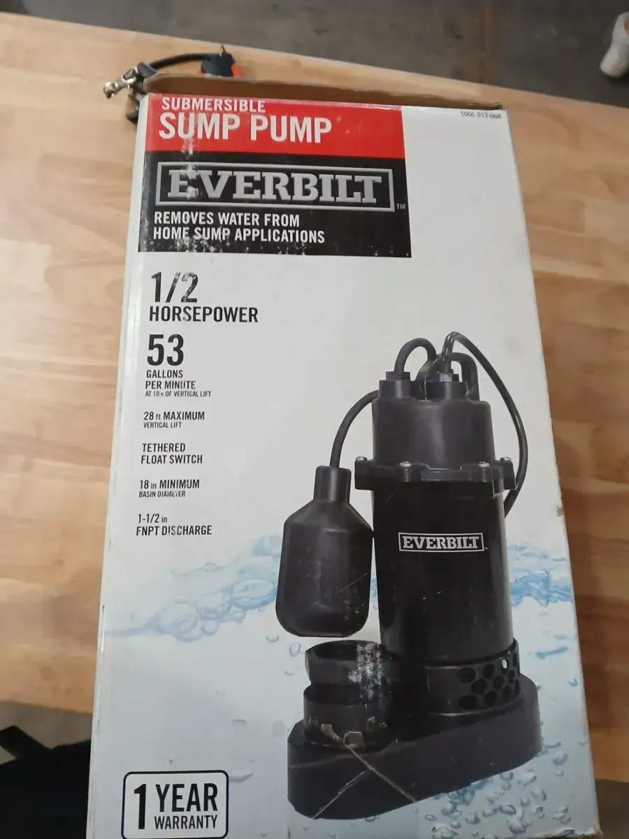 1/2 HP Aluminum Submersible Sump Pump Tether Switch - image 2