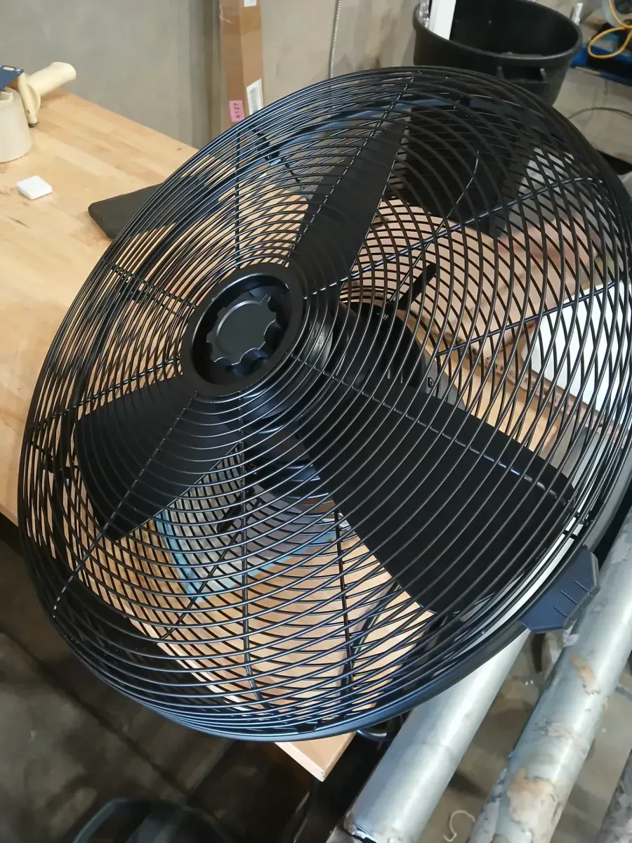 Conyer 20 in. Indoor/Wet Outdoor 3-Speed Anywhere Fan Matte Black with Convenient Hanging Hook - image 2