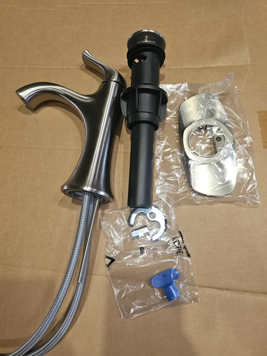 Sundae Single Handle Single Hole Bathroom Faucet in Vibrant Brushed Nickel - image 2