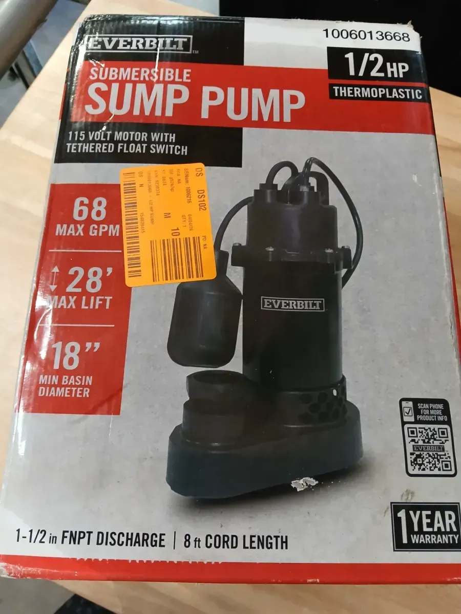 1/2 HP Aluminum Submersible Sump Pump Tether Switch - image 3