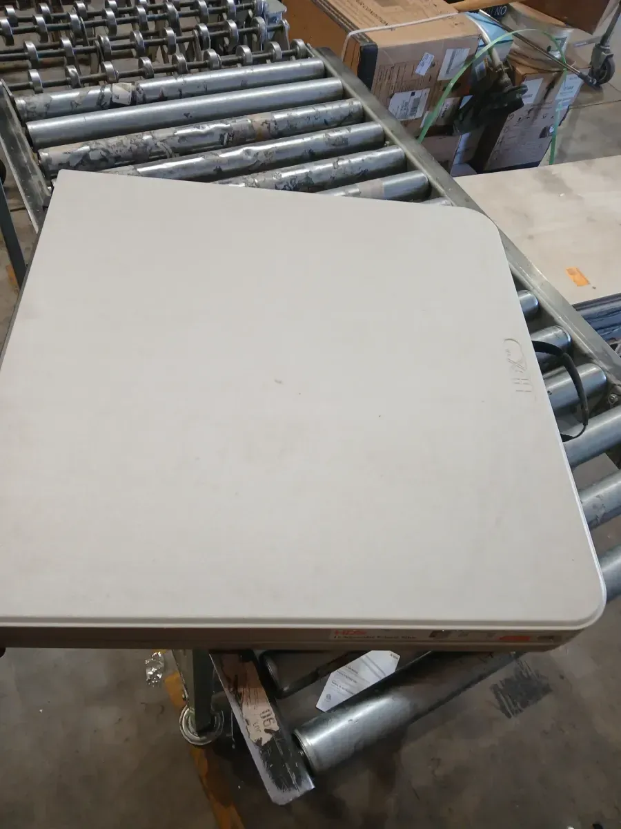 4 ft. Rectangle Almond Resin Top Single Hand Height Adjustable Folding Utility Table Seats 4 - image 3