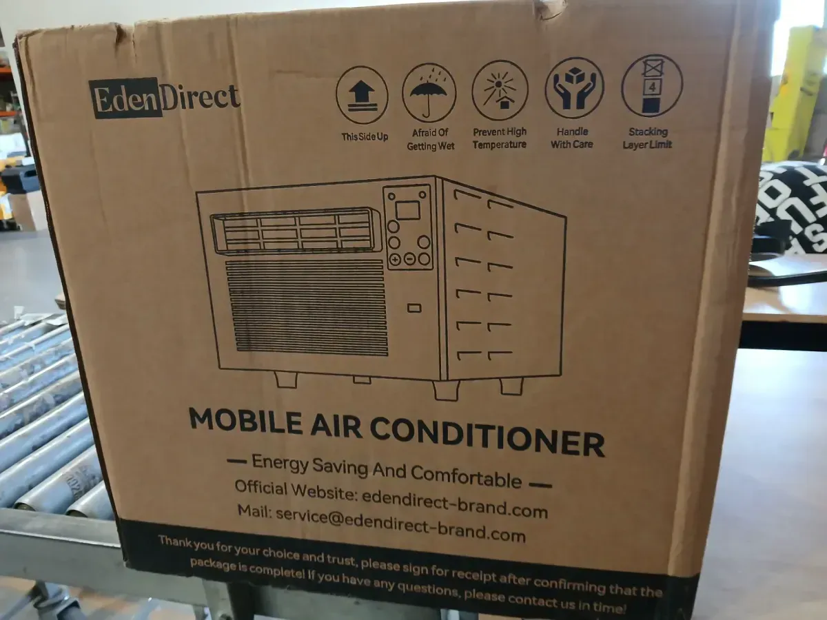 2,500 BTU Portable Air Conditioner Cools 45 sq.ft. with Dehumidifier and Remote for Camping, Fishing and RV in White - image 3