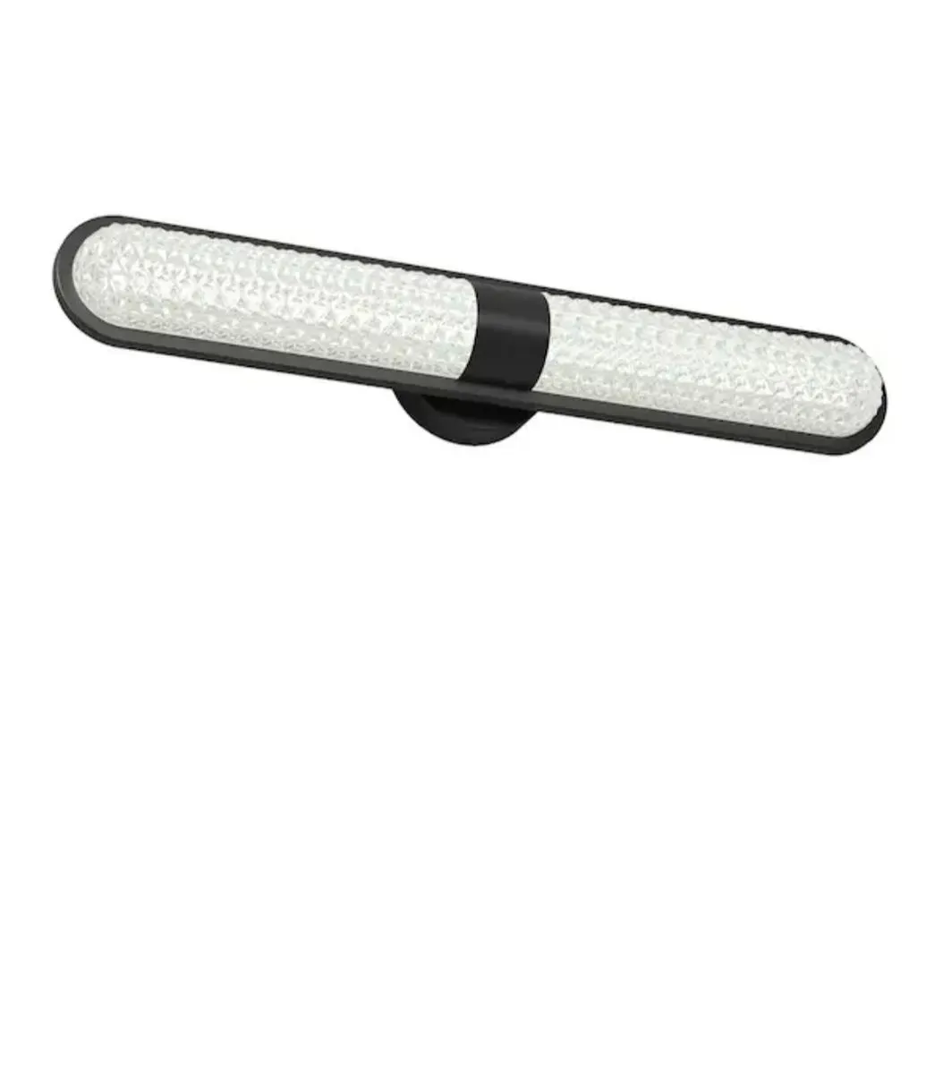 Carat Long 27 in. 1 Light Matte Black Modern Integrated LED 3 CCT Vanity Light Bar for Bathroom - image 1