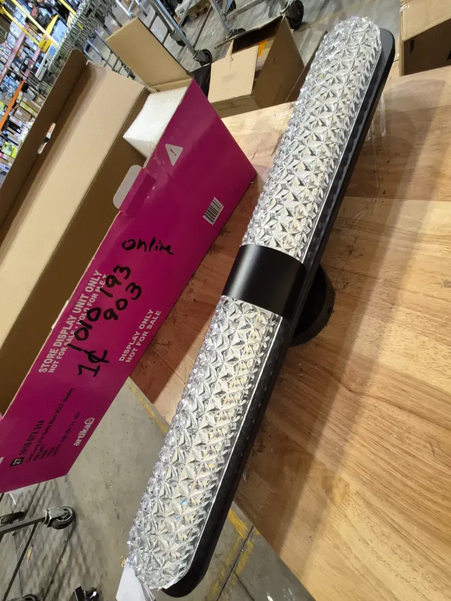 Carat Long 27 in. 1 Light Matte Black Modern Integrated LED 3 CCT Vanity Light Bar for Bathroom - image 3