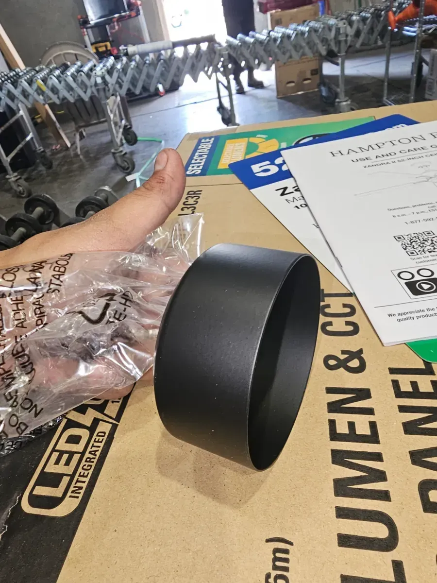 Hampton Bay Zandra II 52 in. Integrated LED CCT Matte Black Smart Ceiling Fan - image 5