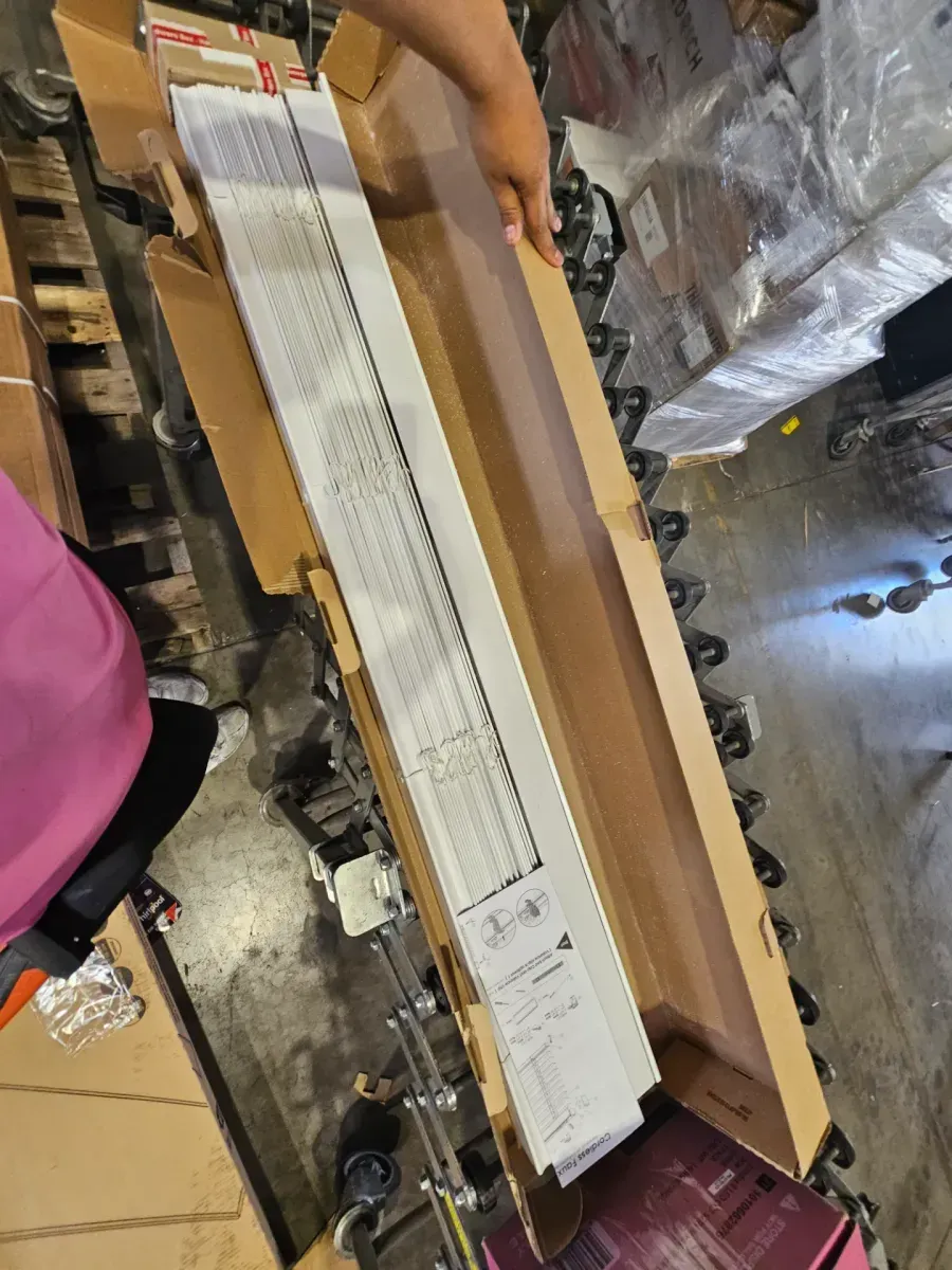 White Cordless Faux Wood Blinds for Windows with 2 in. Slats - 47 in. W x 48 in. L (Actual Size 46.5 in. W x 48 in. L) - image 2