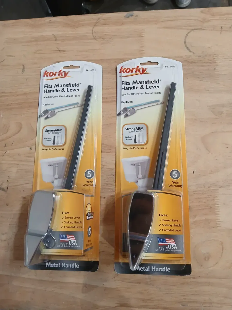 Korky Fits Mansfield Toilet Tank Handle & Lever, Metal, Model 6053 - image 1