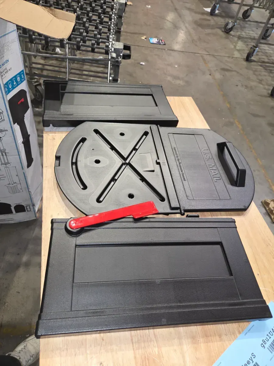 Grand Haven Black, Extra Large, Plastic, Mailbox and Post Combo - image 2