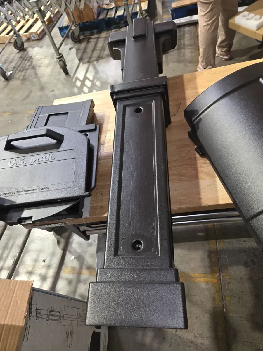 Grand Haven Black, Extra Large, Plastic, Mailbox and Post Combo - image 3