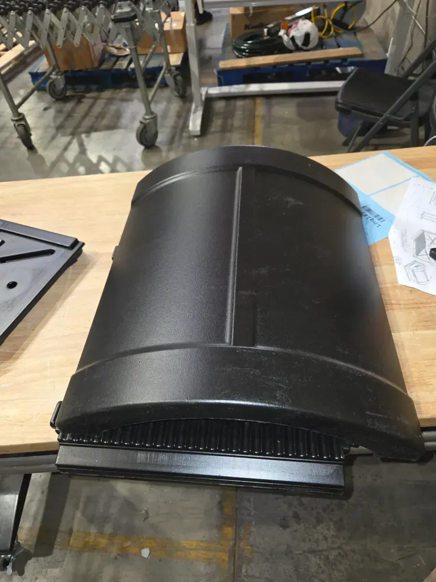 Grand Haven Black, Extra Large, Plastic, Mailbox and Post Combo - image 4