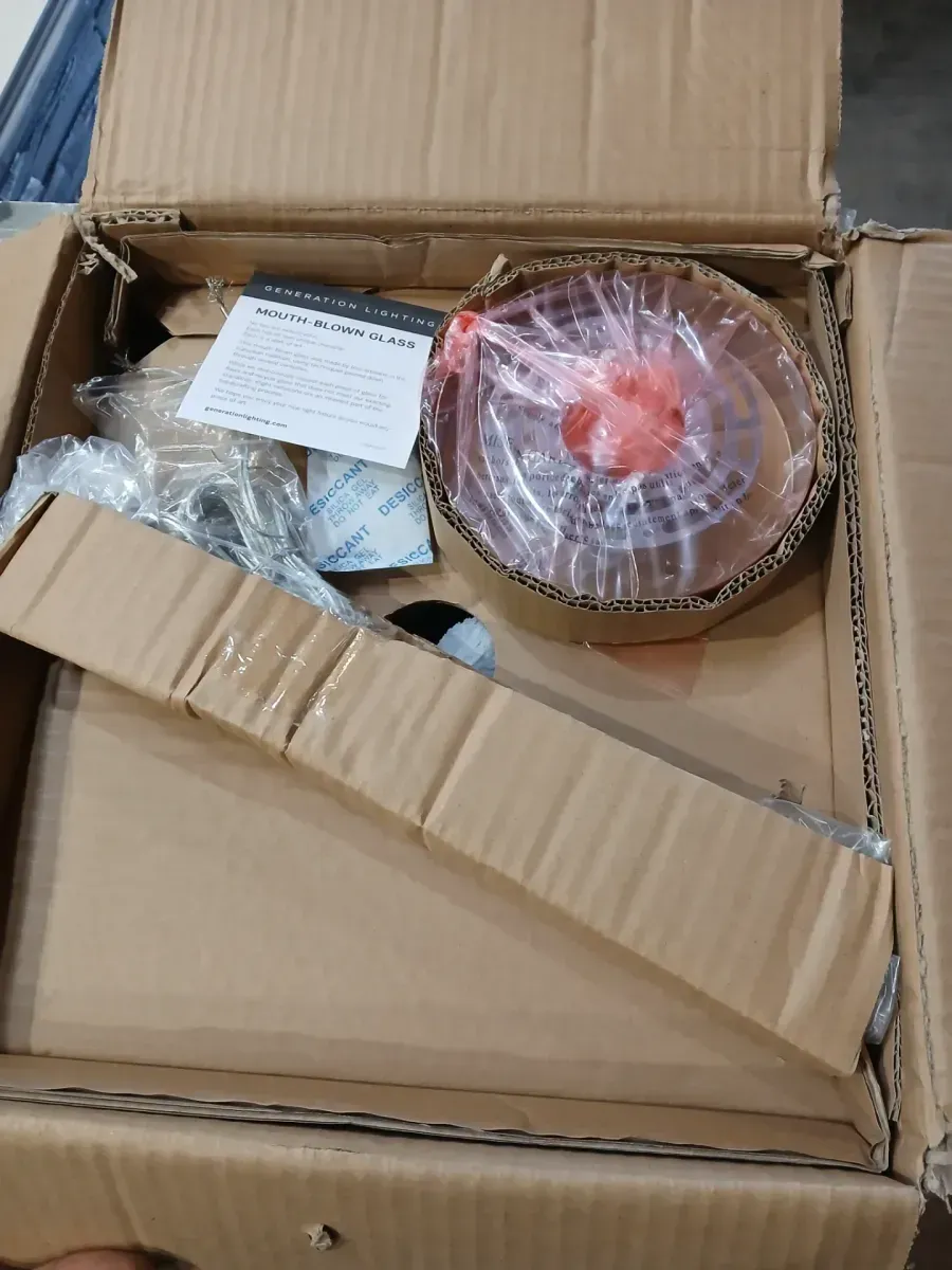 Jett 1-Light Satin Brass Shaded Pendant Light with Clear Glass - image 3