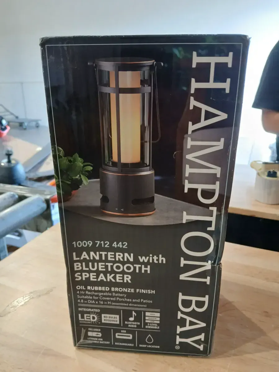 ***Not Working ***Oil-Rubbed Bronze Intergrated LED Outdoor Rechargeable Battery-Powered Camping Lantern with Bluetooth Speaker - image 3