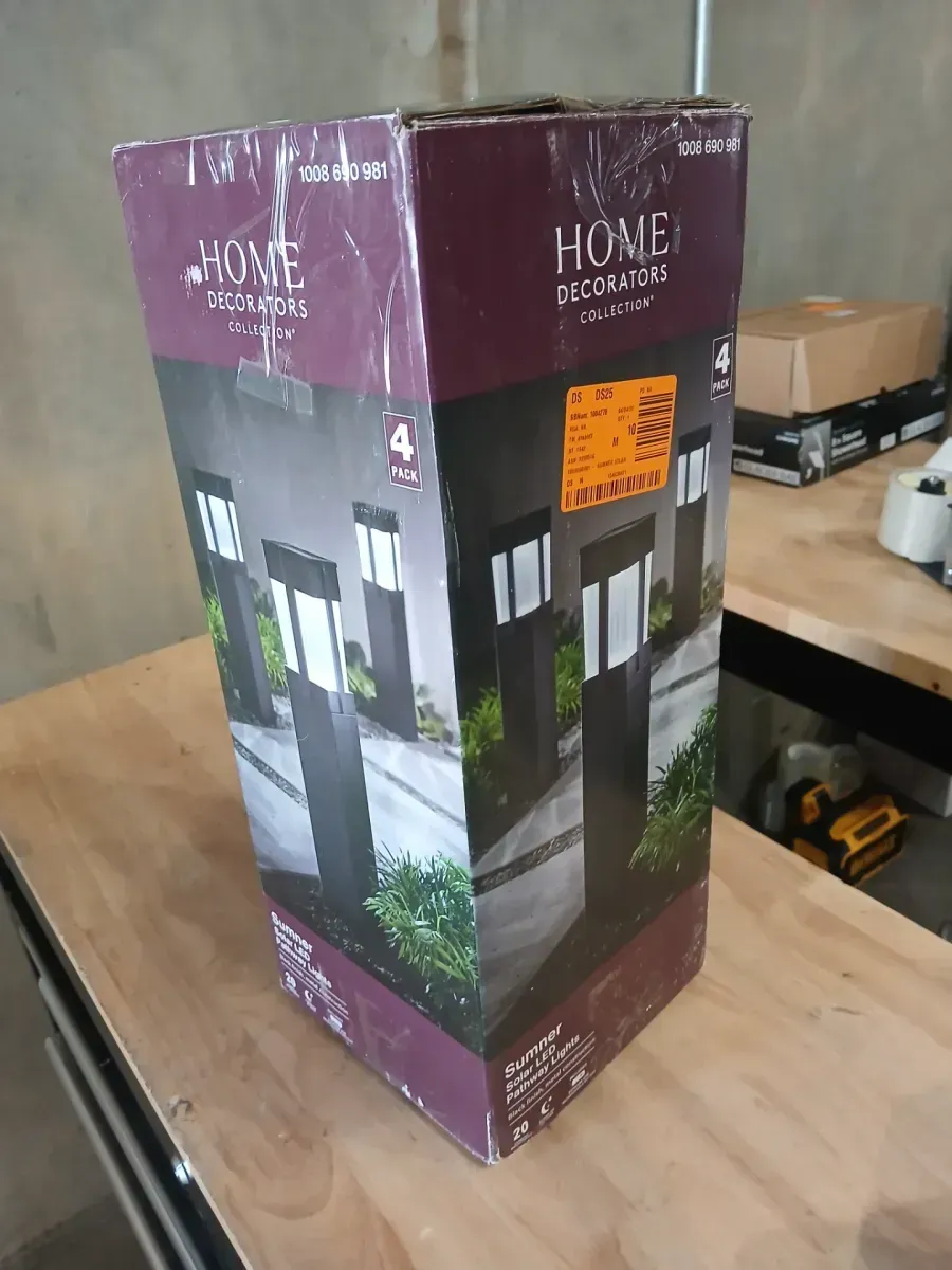 Sumner 20 Lumen Black LED Weather Resistant Outdoor Solar Path Light with Glass Lens (4-Pack) - image 3