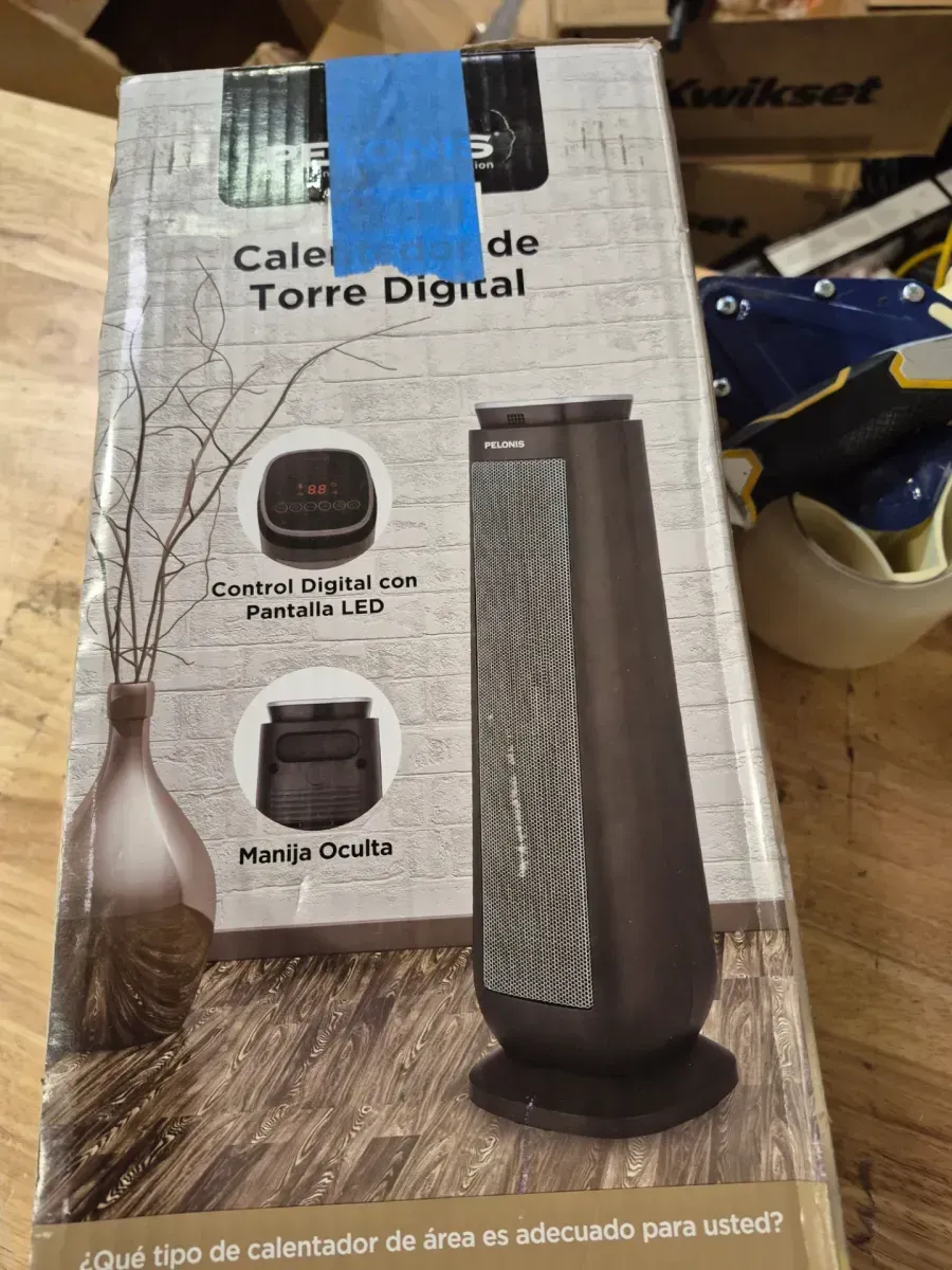 Pelonis 1500-Watt 23 in. Digital Tower Indoor Ceramic Heater Quiet Operation w/ Safety Overheat Protection and Fan Mode in Black (1500-Watt 23 in. Digital Tower Ceramic Heater and 1500-Watt Oil-Filled Radiant Electric Space Heater Combo) - image 4