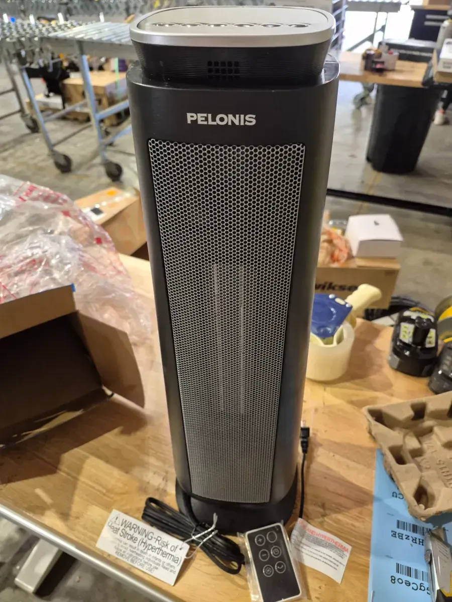 Pelonis 1500-Watt 23 in. Digital Tower Indoor Ceramic Heater Quiet Operation w/ Safety Overheat Protection and Fan Mode in Black (1500-Watt 23 in. Digital Tower Ceramic Heater and 1500-Watt Oil-Filled Radiant Electric Space Heater Combo) - image 5