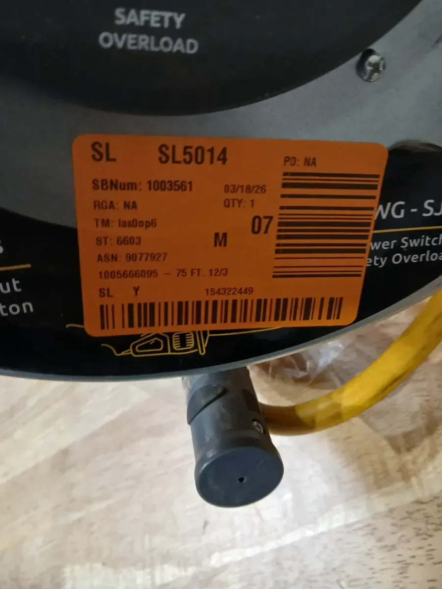 Link2Home 75 ft. 12/3 Extension Cord Storage Reel with 4 Grounded Outlets and Overload Circuit Breaker - image 4