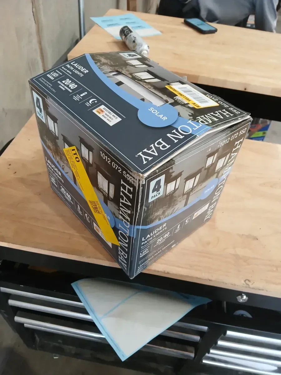 Lauder 20-40 Lumen Black LED Outdoor Solar Path Light with Glass Lens, Dual White and High-Low (4-Pack) - image 3