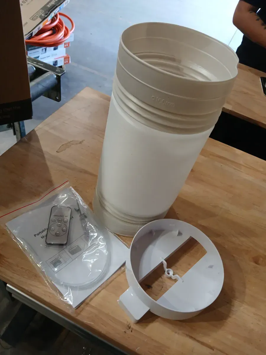 2,500 BTU Portable Air Conditioner Cools 45 sq.ft. with Dehumidifier and Remote for Camping, Fishing and RV in White - image 3