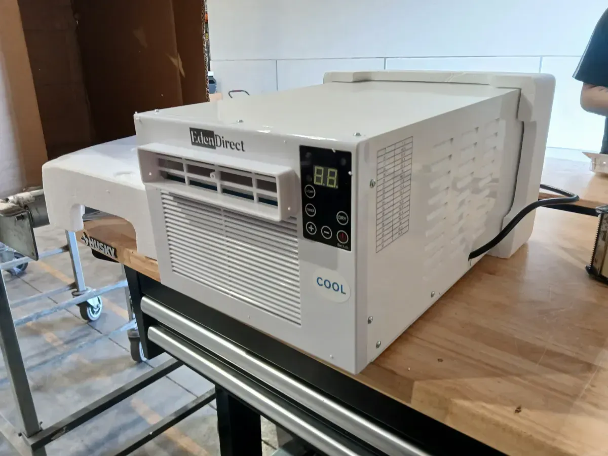 2,500 BTU Portable Air Conditioner Cools 45 sq.ft. with Dehumidifier and Remote for Camping, Fishing and RV in White - image 4