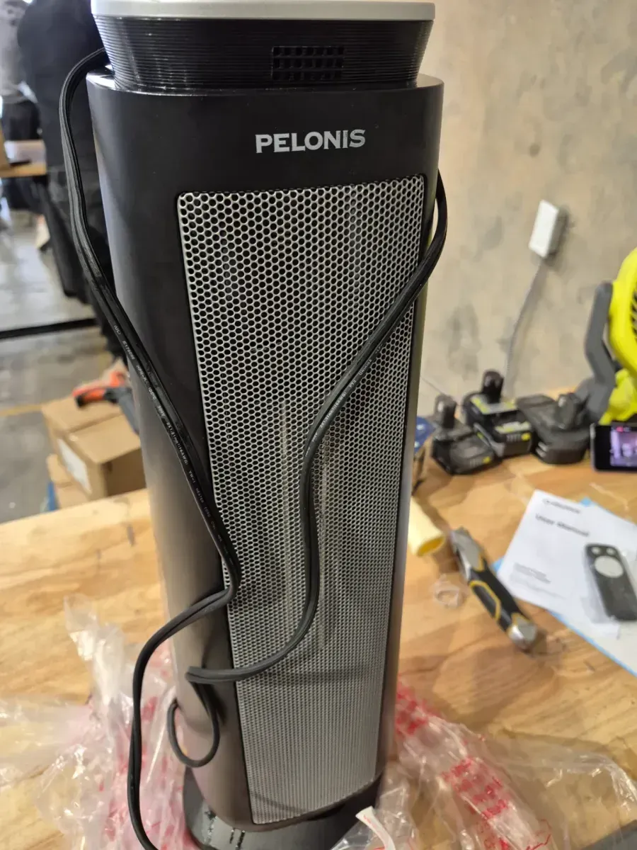 Pelonis 1500-Watt 23 in. Digital Tower Indoor Ceramic Heater Quiet Operation w/ Safety Overheat Protection and Fan Mode in Black (1500-Watt 23 in. Digital Tower Ceramic Heater and 1500-Watt Oil-Filled Radiant Electric Space Heater Combo) - image 5