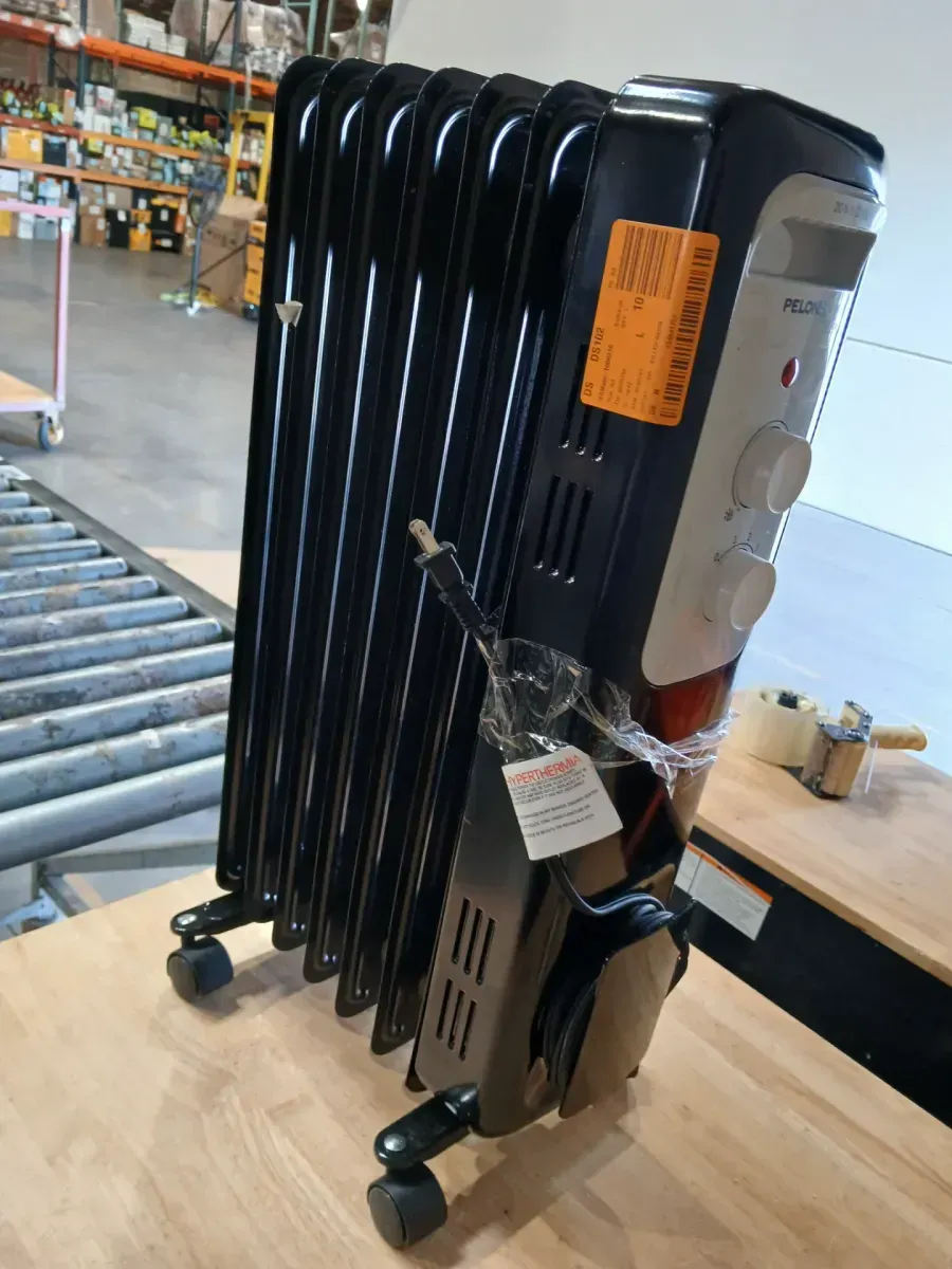 1500-Watt 23 in. Digital Tower Ceramic Heater and 1500-Watt Oil-Filled Radiant Electric Space Heater Combo - image 4