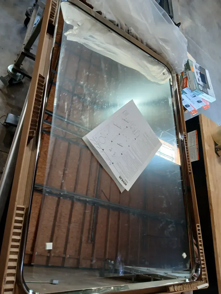 Essential 24 in. W x 36 in. H Rectangular Framed Wall Mount Bathroom Vanity Mirror in Polished Chrome - image 2