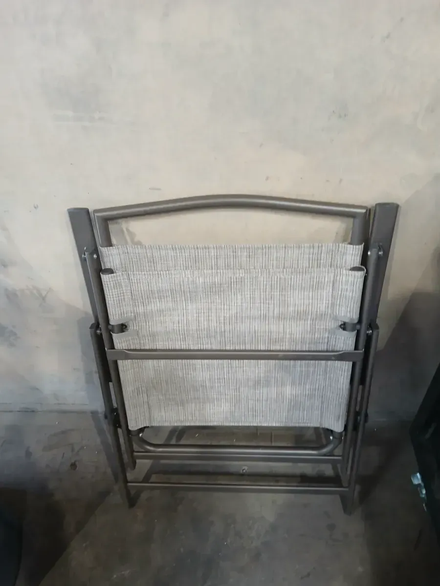 Folding Outdoor Patio Sling Chair with Metal Frame - image 1