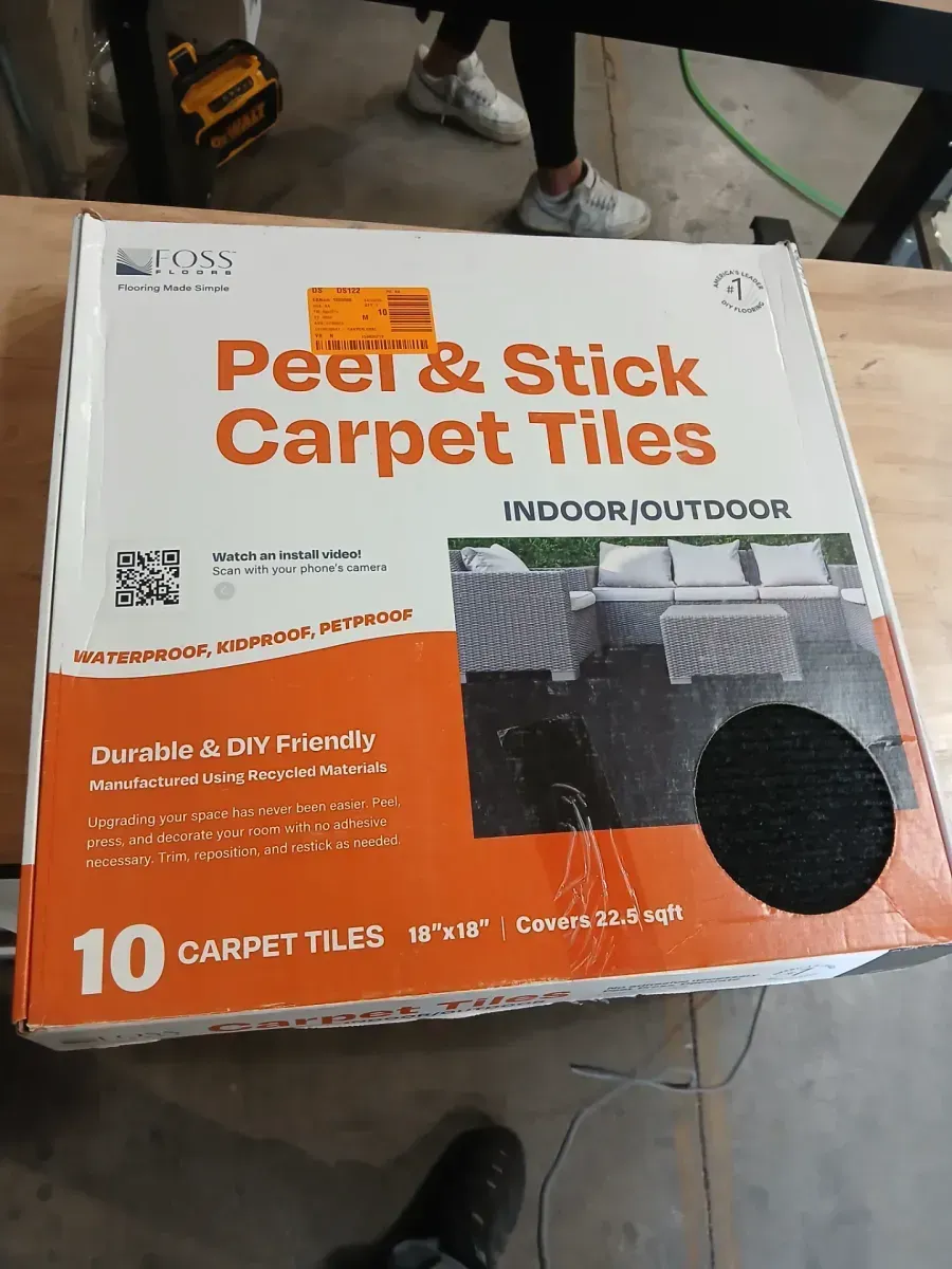 Canyon - Coal - Black Commercial/Residential 18 x 18 in. Peel and Stick Carpet Tile Square (22.5 sq. ft.) - image 2