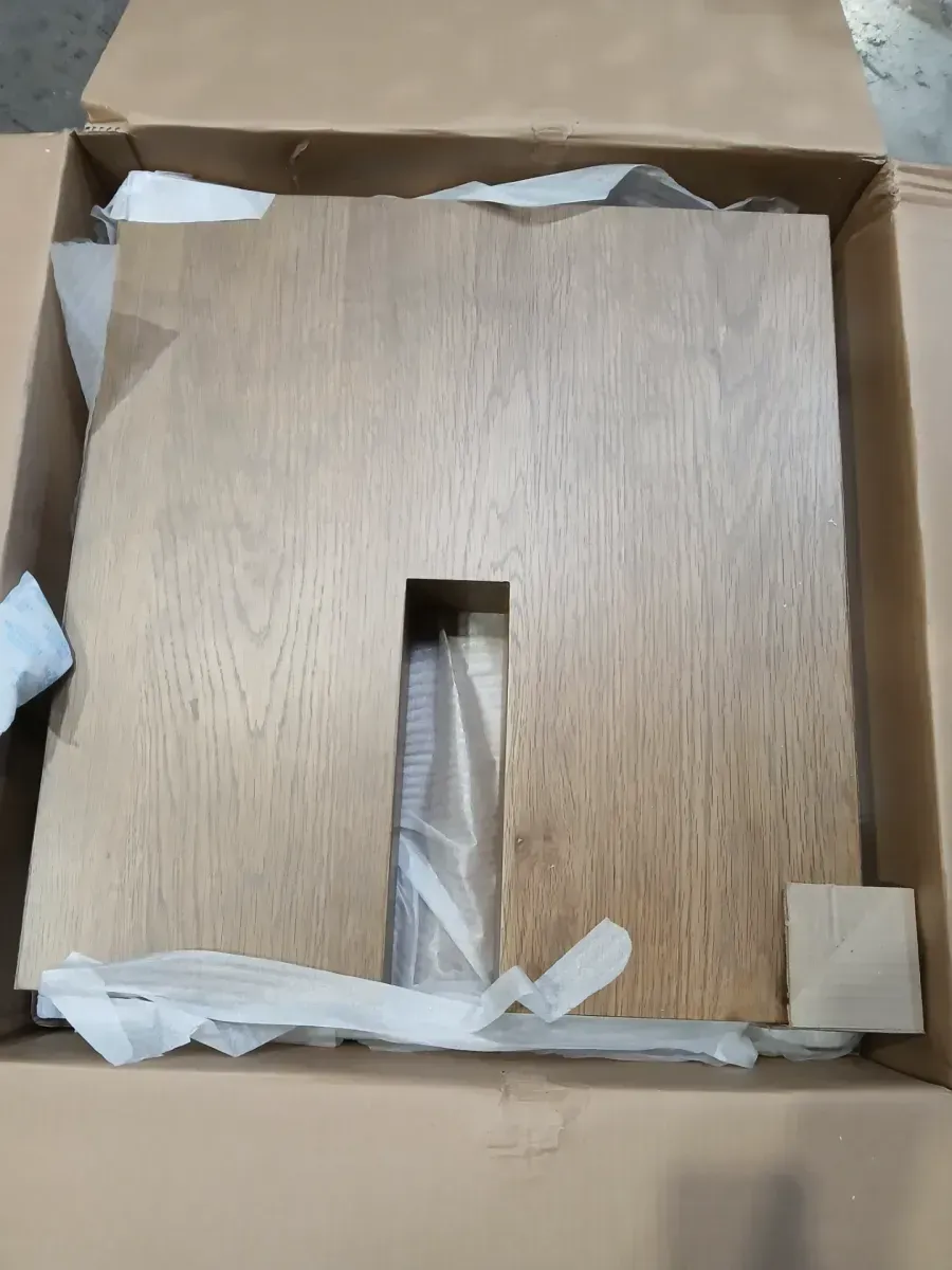 **Legs ONLY** Aubrey Brown Wood 78 in. Trestle Base Dining Table Legs - image 3