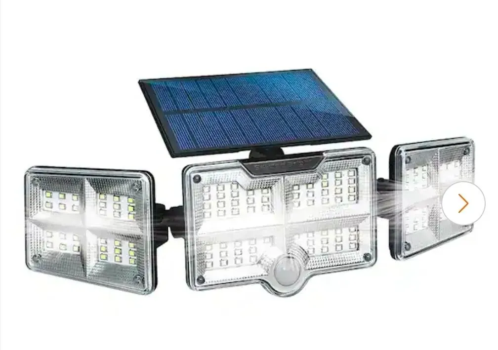 Black Motion Sensing Outdoor Integrated LED Solar Flood Light - image 1