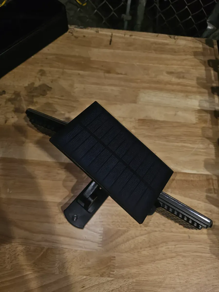 Black Motion Sensing Outdoor Integrated LED Solar Flood Light - image 3