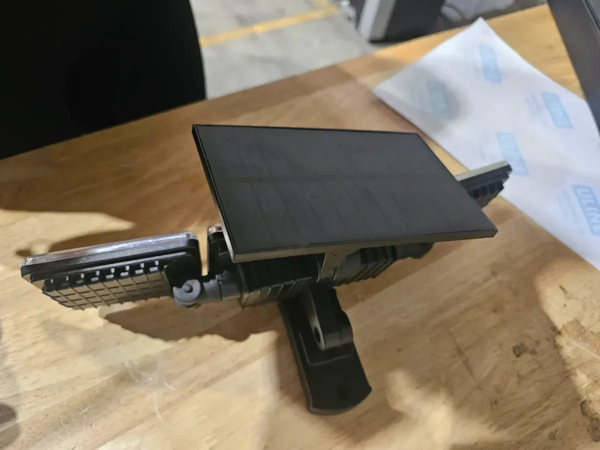 Black Motion Sensing Outdoor Integrated LED Solar Flood Light - image 4