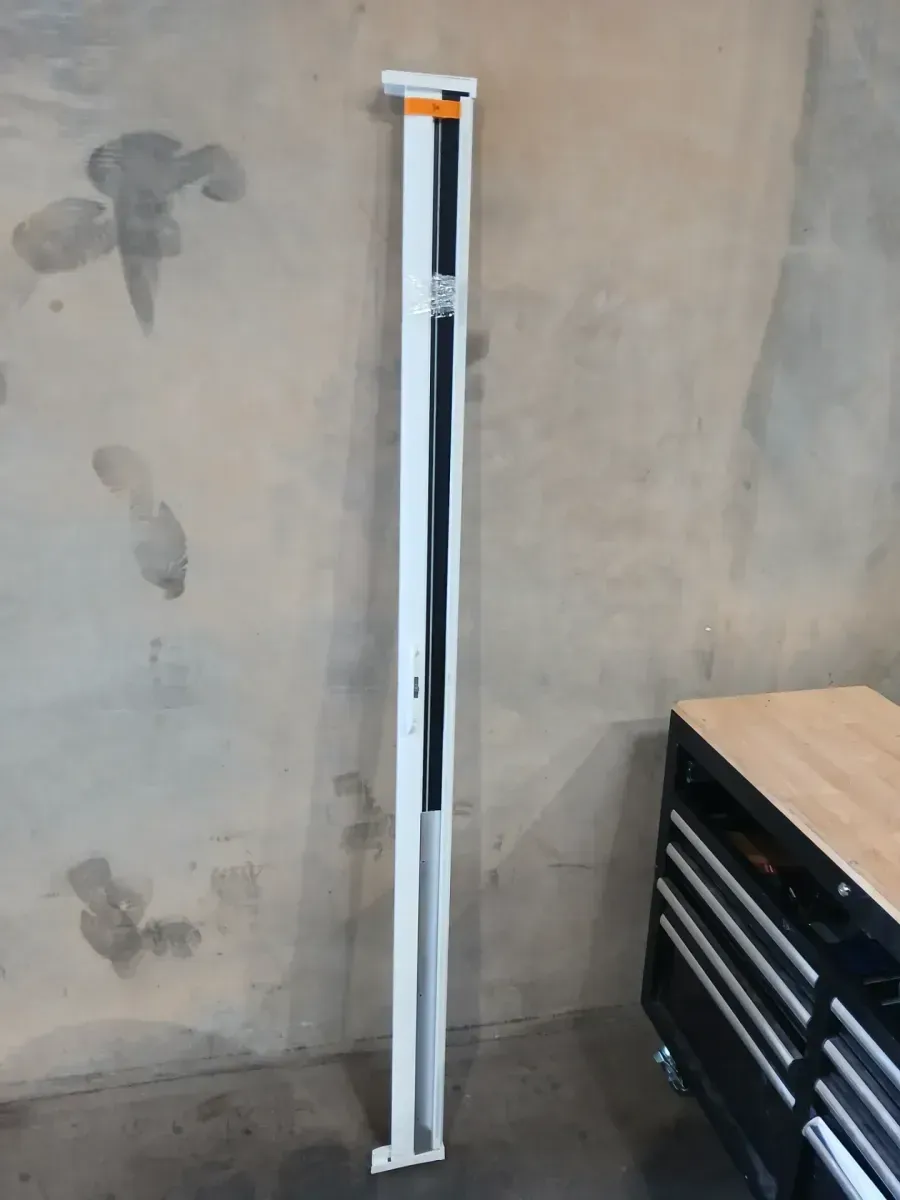 36 in. x 80 in. LuminAire White for Single Entry Door 32 in.-36 in. Universal Handed Aluminum Retractable Screen Door - image 2