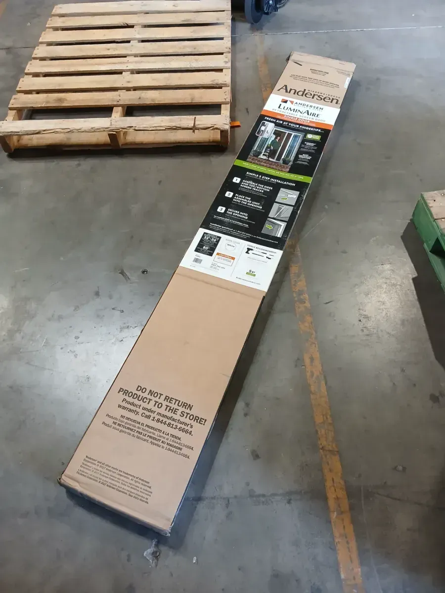 36 in. x 80 in. LuminAire White for Single Entry Door 32 in.-36 in. Universal Handed Aluminum Retractable Screen Door - image 3