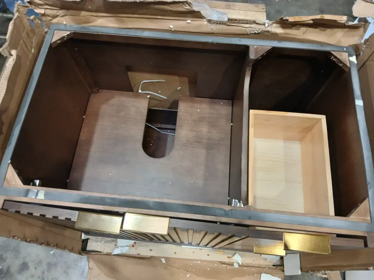 Lawford 30 in. Single Sink Freestanding Fluted Baltic Birch Bath Vanity with Carrara White Engineer Stone Top - image 4