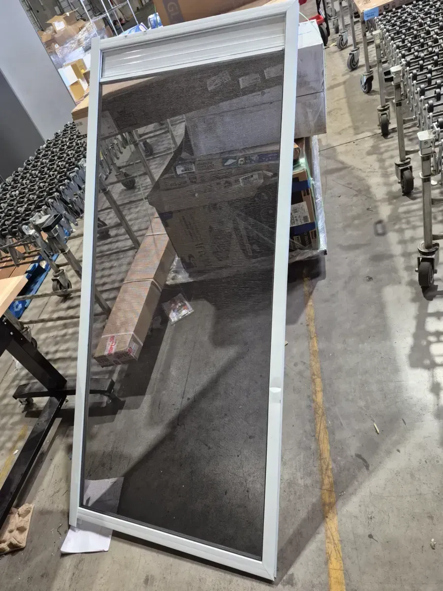 Unique Home Designs 36 in. x 80 in. White Surface Mount Ultimate Security Screen Door with Meshtec Screen - image 1