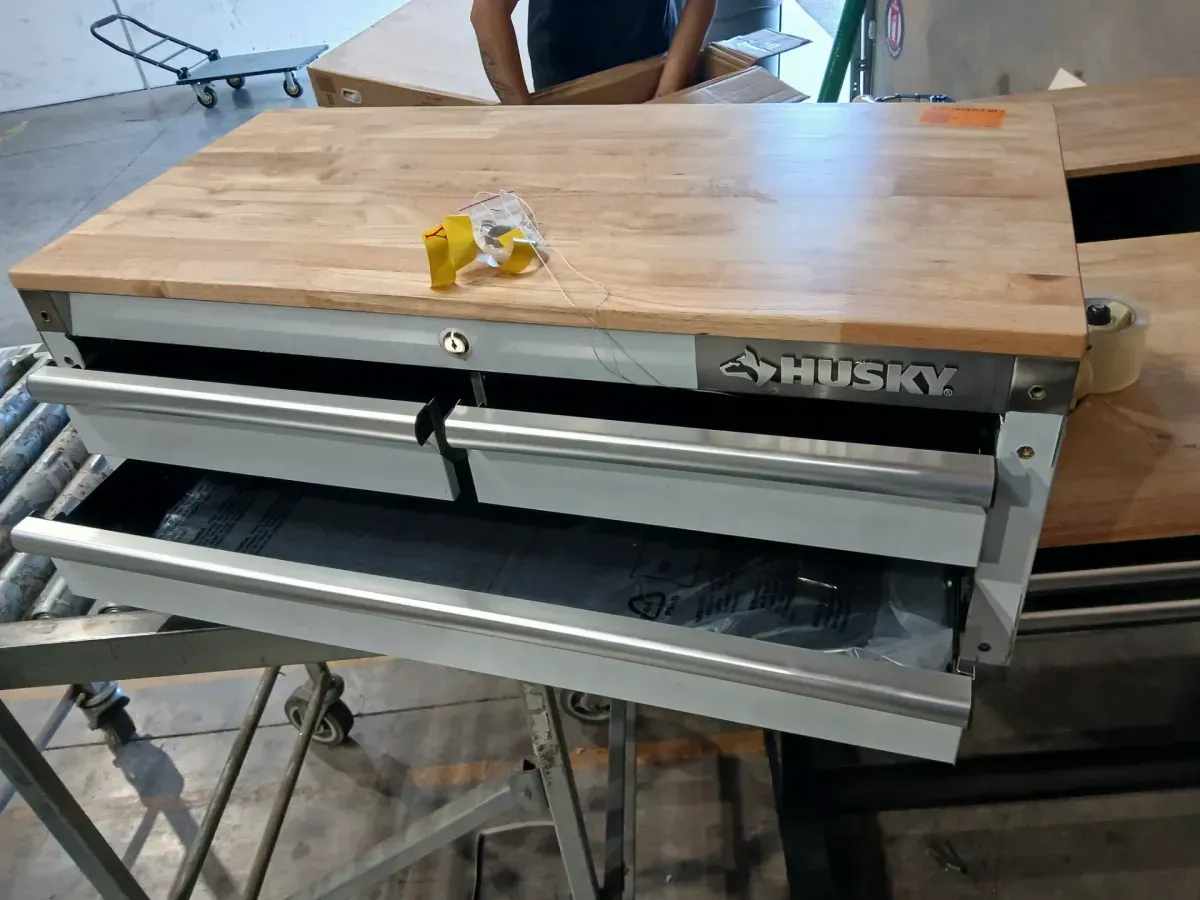 ***It's missing the table legs.***Tool Storage 36 in. W Stainless Steel Utility Cart - image 3