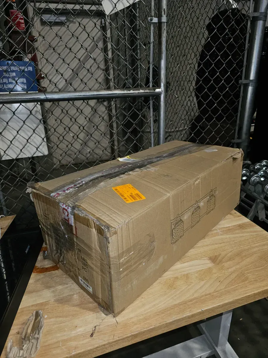 Farmhouse 23 in. 3-Light Black and Grey Wood Grain Metal Bathroom Vanity Light with Clear Seeded Glass Shades - image 5