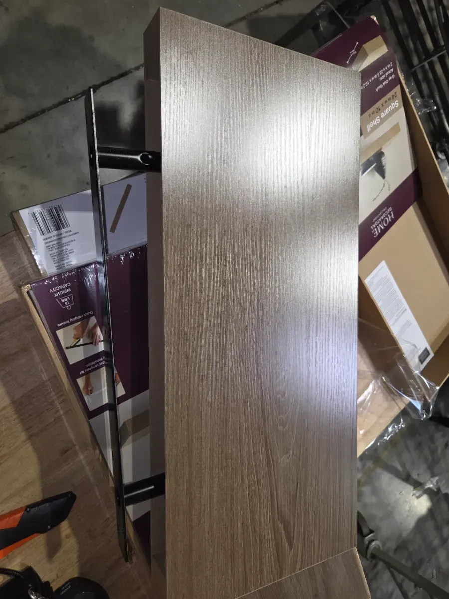 ***pack of 3**23.6 in. W x 10.2 in. D x 2 in H Driftwood Gray Oak Floating Shelf - image 2