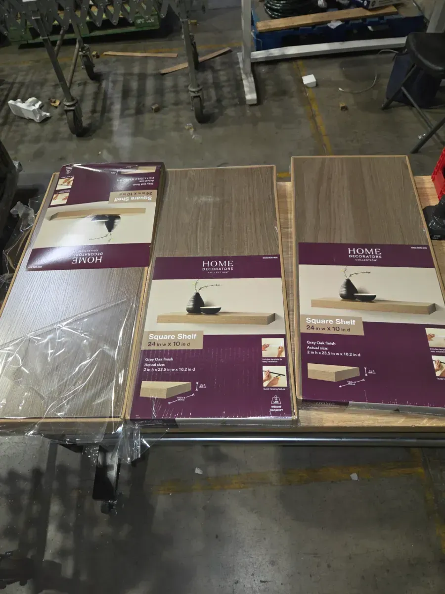 ***pack of 3**23.6 in. W x 10.2 in. D x 2 in H Driftwood Gray Oak Floating Shelf - image 5