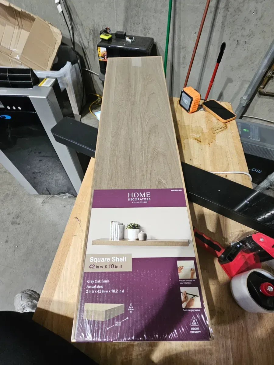 42 in. W x 10.2 in. D X 2 in. H Driftwood Gray Oak Floating Shelf - image 2