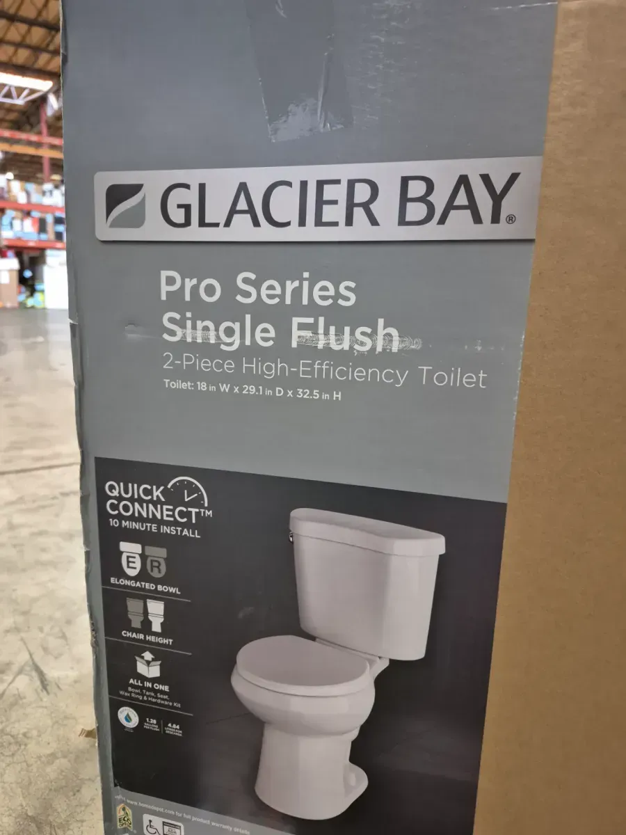 12 in. Rough In Two-Piece 1.28 GPF Single Flush Round Toilet in Biscuit, Seat Included - image 4