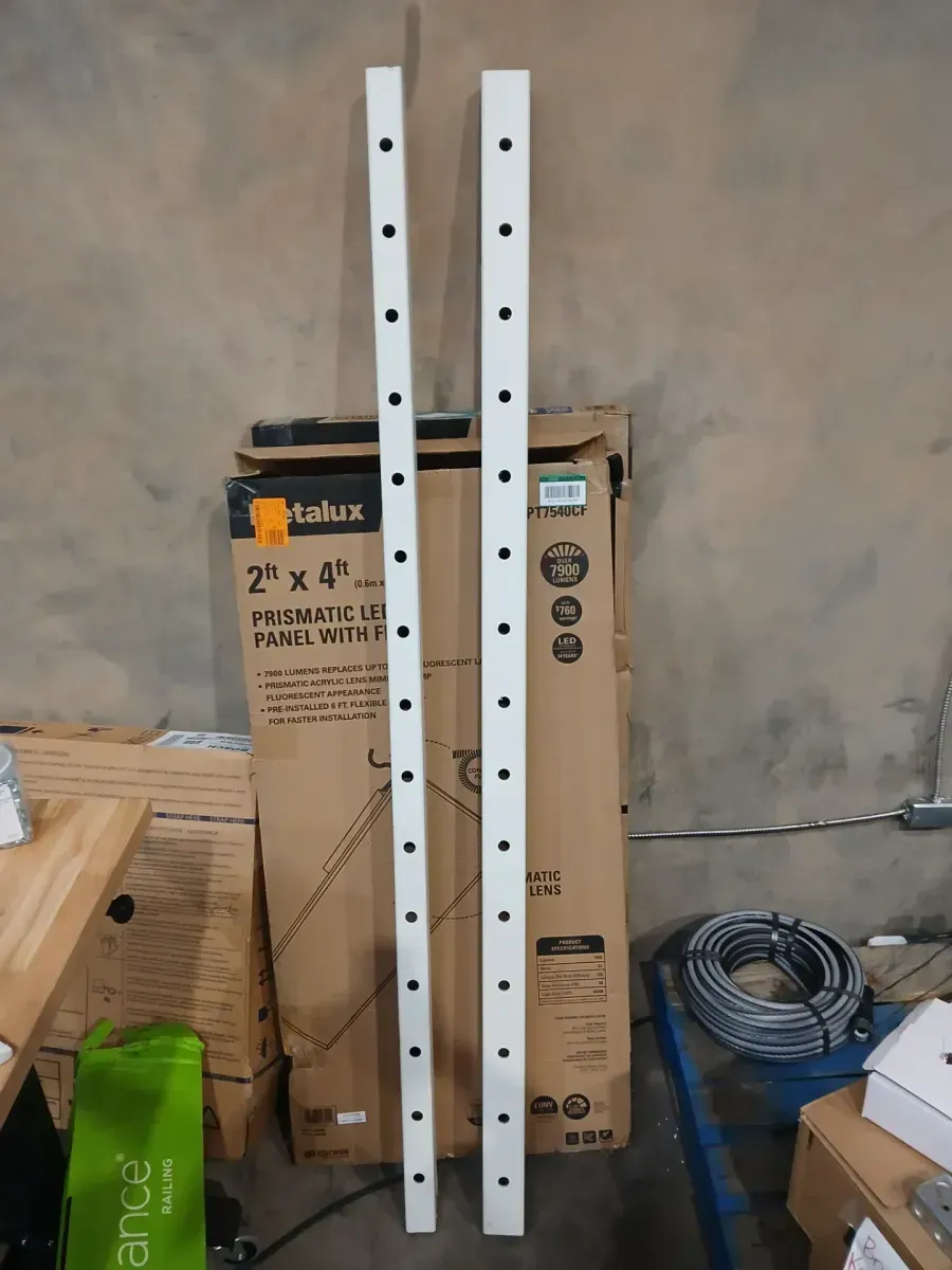 Enhance 6 ft. x 36 in. Charcoal Black Composite Rail with Black Round Aluminum Baluster Kit-Horizontal - image 3