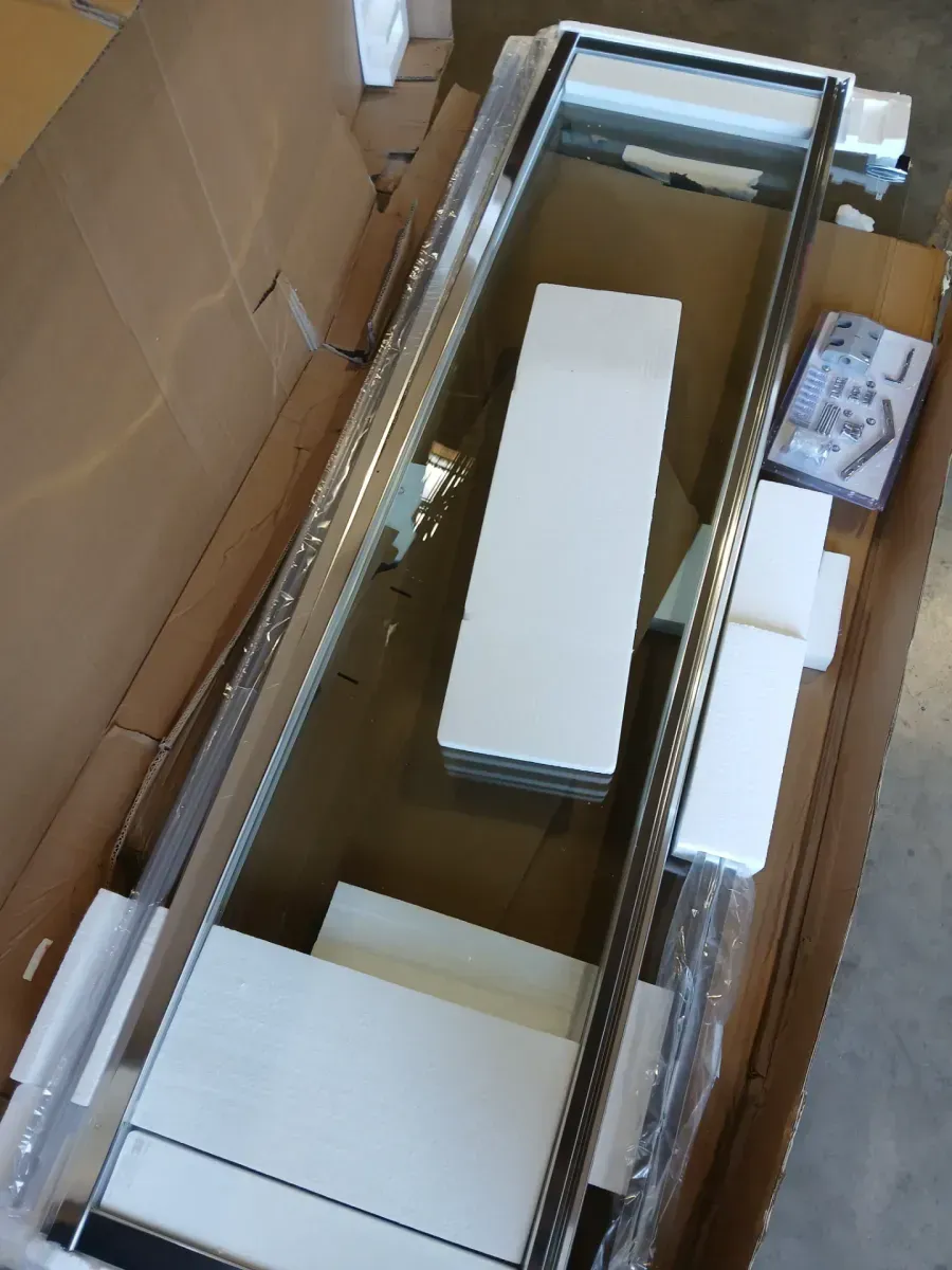 Foundations 38 in. L x 38 in. W x 74 in. H Corner Shower Kit with Pivot Framed Shower Door and Shower Pan - image 2