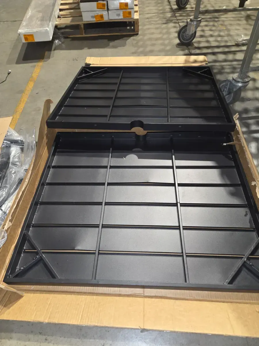 Black Metal Rectangular Outdoor Dining Table - image 3